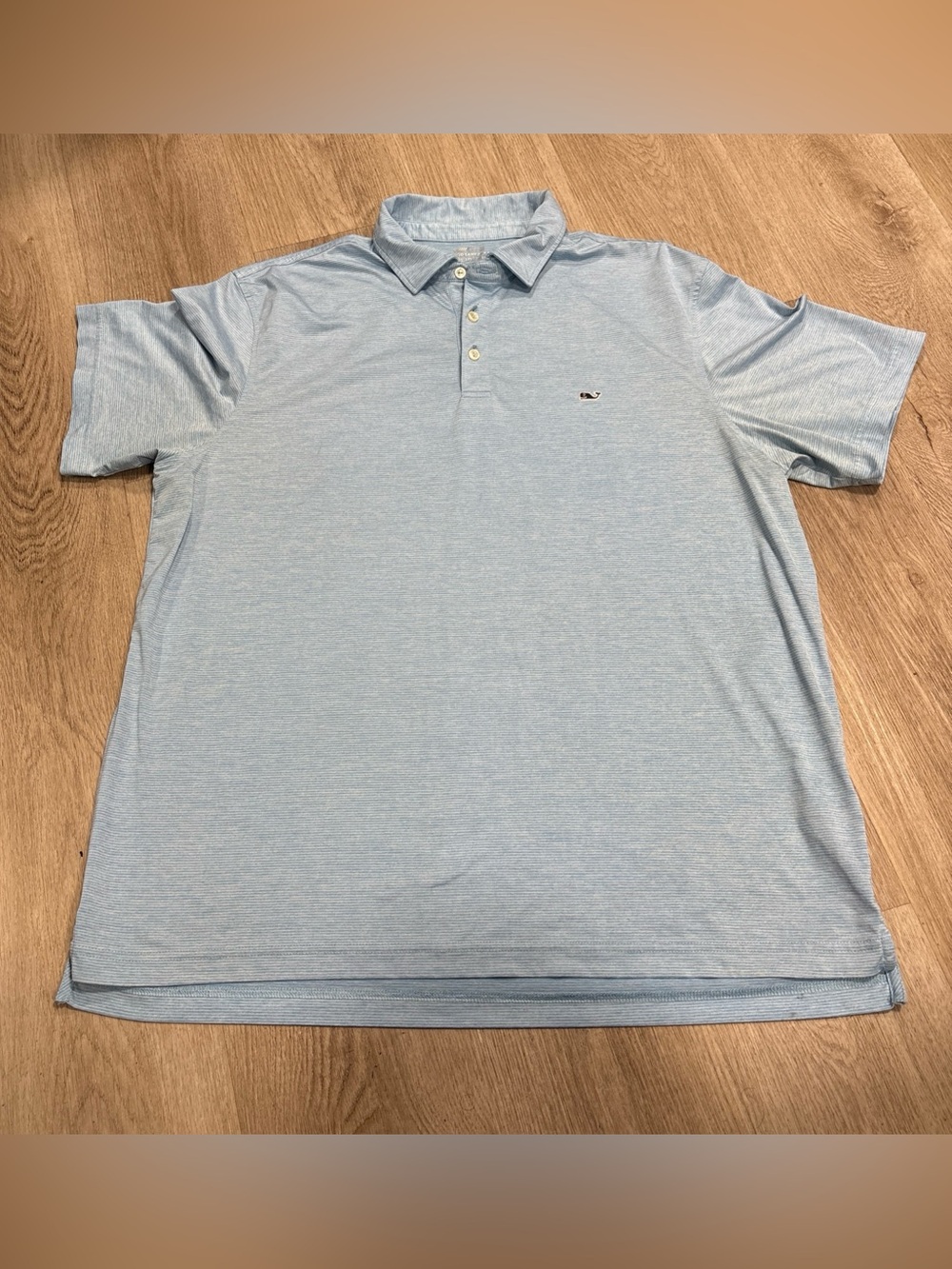 Vineyard Vines OTG Sankaty Polo Shirt Men's XL Blue Stripe Performance Stretch